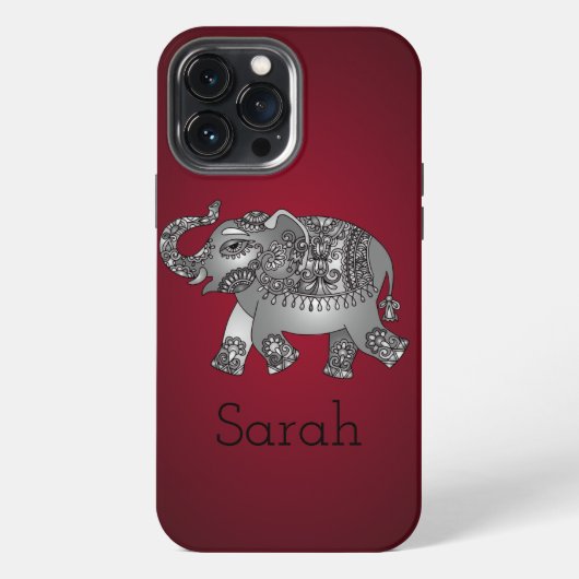 Cool Red Elephant iPhone Hoesje (Achterkant)
