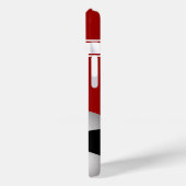 Cool Red en White Stripes Jersey Voetbal Case-Mate iPhone Case (Achterkant / Links)