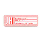 Cool Red en White Stripes Return Address Labels (Voorkant)