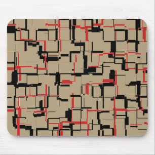 COOL Red- en zwarte patronen Muismat