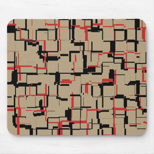 COOL Red- en zwarte patronen Muismat (Voorkant)