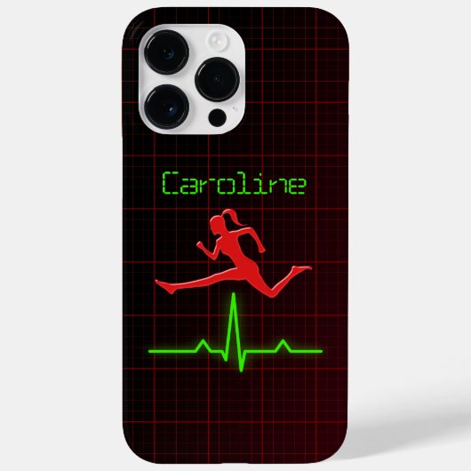 Cool Red Feminine Fitness coach Personal Trainer Case-Mate iPhone Case (Achterkant)