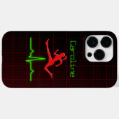 Cool Red Feminine Fitness coach Personal Trainer Case-Mate iPhone Case (Achterkant (horizontaal))