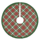 Cool Red Green White Lumberjack Pset Patroon Kerstboom Rok (Voorkant)