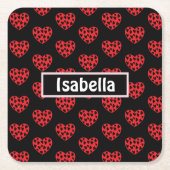 Cool Red Hearts Kartonnen Onderzetters (Voorkant)