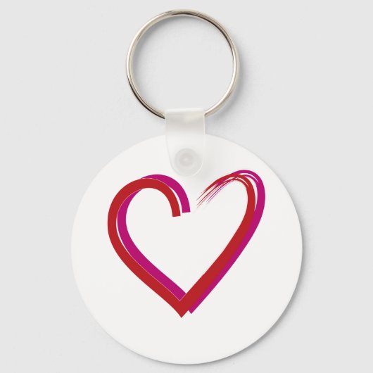 Cool Red Hearts Sleutelhanger (Voorkant)