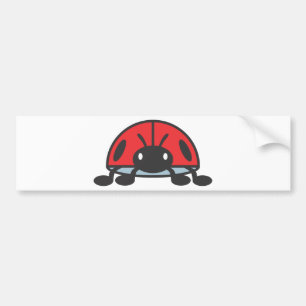 Cool Red Ladybug Cartoon Bumpersticker