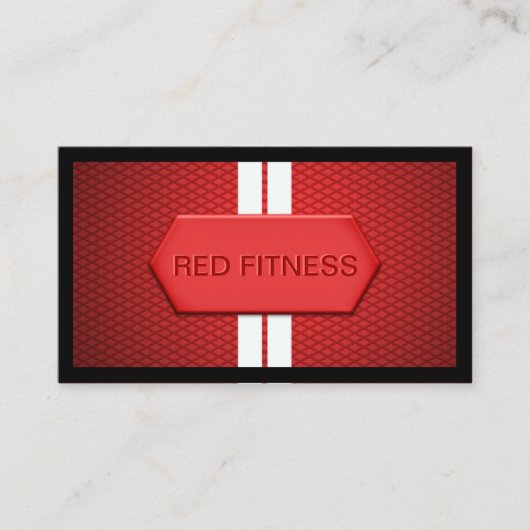 Cool Red Metal Fitness Visitekaartje (Voorkant)