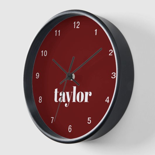 Cool Red Modern Minimalistisch Trendy Gepersonalis (Hoek)