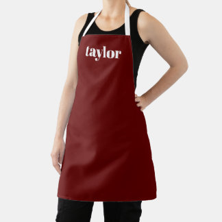 Cool Red Modern Minimalistisch Trendy Gepersonalis Schort