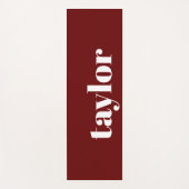 Cool Red Modern Minimalistisch Trendy Gepersonalis Yogamat (Voorkant)