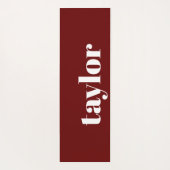 Cool Red Modern Minimalistisch Trendy Gepersonalis Yogamat (Achterkant)