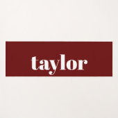 Cool Red Modern Minimalistisch Trendy Gepersonalis Yogamat (Voorkant (horizontaal))