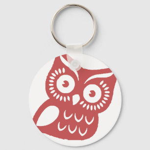 Cool Red Owl Sleutelhanger