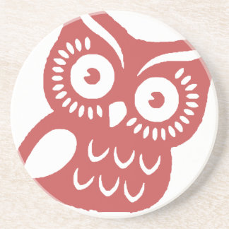 Cool Red Owl Zandsteen Onderzetter