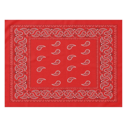 Cool red paisley tafelkleed (Voorkant (Horizontaal))