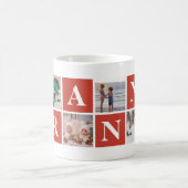 Cool Red Photo Collage Granny-Mokken Koffiemok (Center)