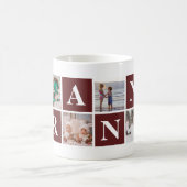 Cool Red Photo Collage Granny-Mokken Koffiemok (Center)