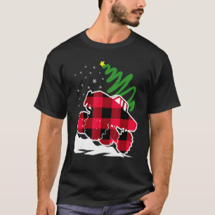 Cool Red Pset Monster Truck kerst Outfit Mannen T-shirt