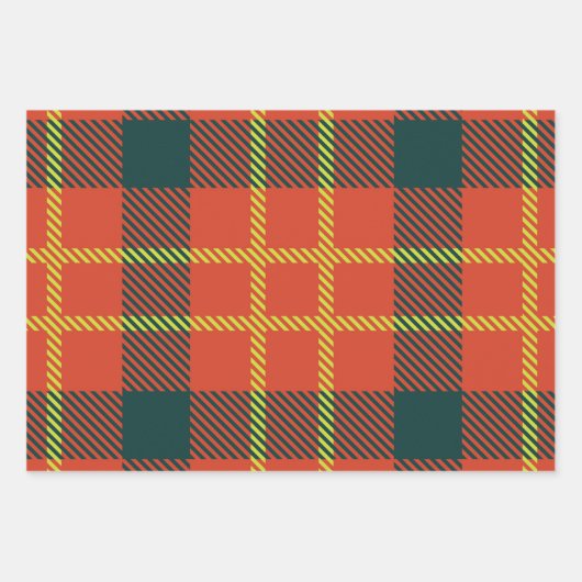 Cool Red Pset Patroon Inpakpapier Vel (Voorkant 3)