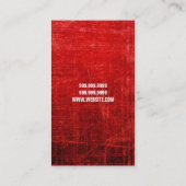 Cool Red Scratch Black White Visitekaartje (Achterkant)