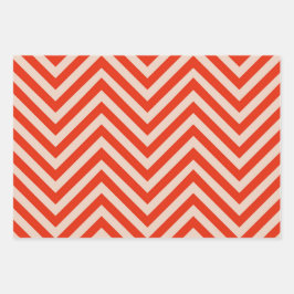 Cool Red Stripe Patroon Inpakpapier Vel