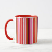 Cool Red Vertical Stripes Mok (Links)