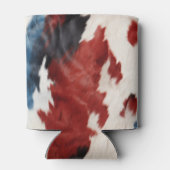 Cool Red White Blue Cow Print Blikjeskoeler (Achterkant)