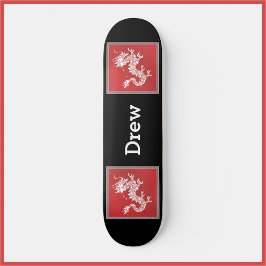 Cool Red White en Black Dragon Skateboard