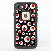 Cool Red White Eyeball Let op zwarte cirkels (Achterkant)