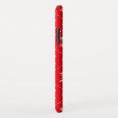Cool Red White Snowflakes kerspatroon Case-Mate iPhone Case (Achterkant/rechts)