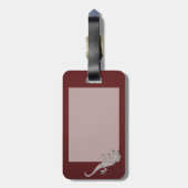 Cool red white stippen lizard metal effects bagagelabel (Achterkant verticaal)