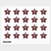 Cool red white stippen lizard metal effects ster sticker (Vel)