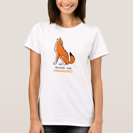 Cool Red WOLF - Bedreigde dieren - T-shirt (Voorkant)