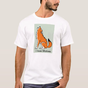 -Cool Red WOLF- Conservatie - Bedreigde Mannen T-shirt