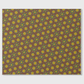 Cool Red Yellow Blauwgroen Retro Geometrische etni Cadeaupapier (Vlak)