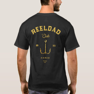 Cool REEL DAD Club Vist Vaderdag Gold Funny T-shirt