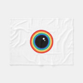 Cool Regenboog Oogbal Fleece Deken (Voorkant (Horizontaal))