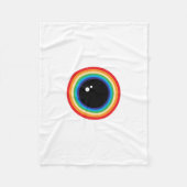 Cool Regenboog Oogbal Fleece Deken (Voorkant)