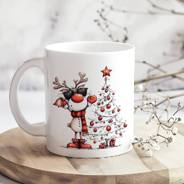 Cool Reindeer Christmas Mug – Oh Deer! Koffiemok