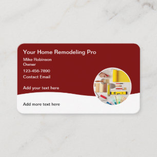 Cool Remodelling Construction Handyman Visitekaartje