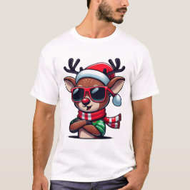 Cool Rendier Christmas Vibes Mannen T-Shirt