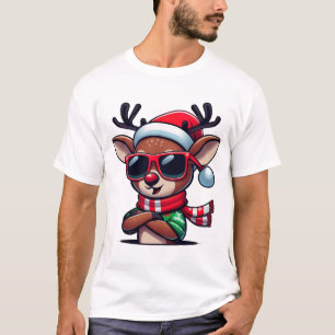 Cool Rendier Christmas Vibes Mannen T-Shirt