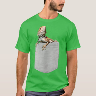 Cool Reptile Lovers Fake Pocket Beard Dragon Lizar T-shirt
