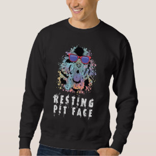 Cool Resting Pit Face Dog Face Funny Dog Lovers Ha Trui