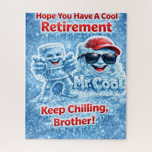 Cool retirement jigsaw puzzle for brother funny Mr Legpuzzel (Verticaal)