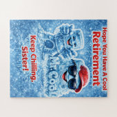 Cool retirement jigsaw puzzle for sister funny Mr. Legpuzzel (Horizontaal)