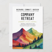 Cool Retreat Groen Team Building Bos Waterverf Kaart (Voorkant)