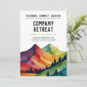 Cool Retreat Groen Team Building Bos Waterverf Kaart (Staand voorkant)