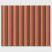 Cool Retro 70s Stripes Brown Oranje Tangerine Cadeaupapier (Vlak)